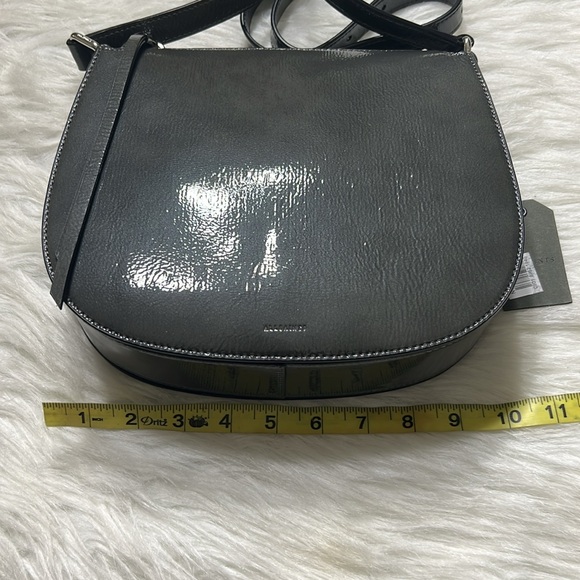 ALLSAINTS Captain Round Crossbody Ash Grey NWT - Picture 6 of 13